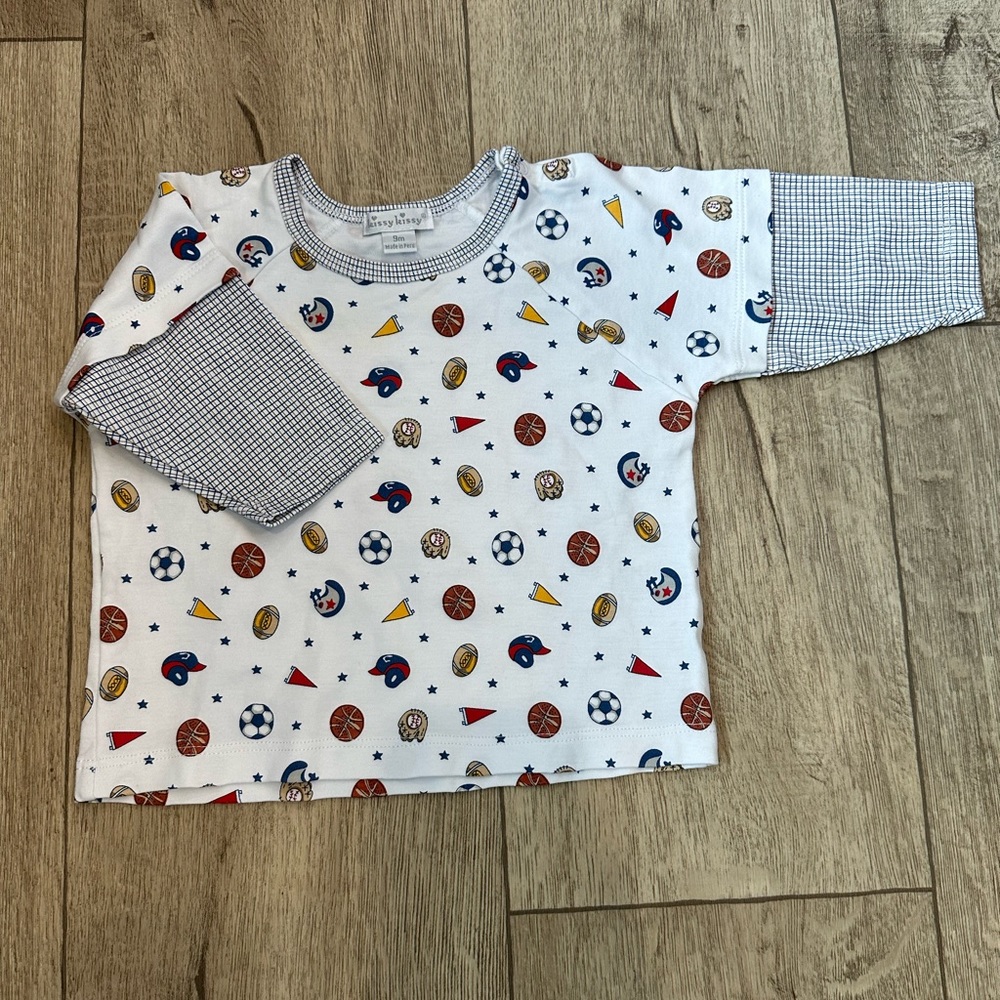 Kissy Kissy Sports theme boy shirt 9m